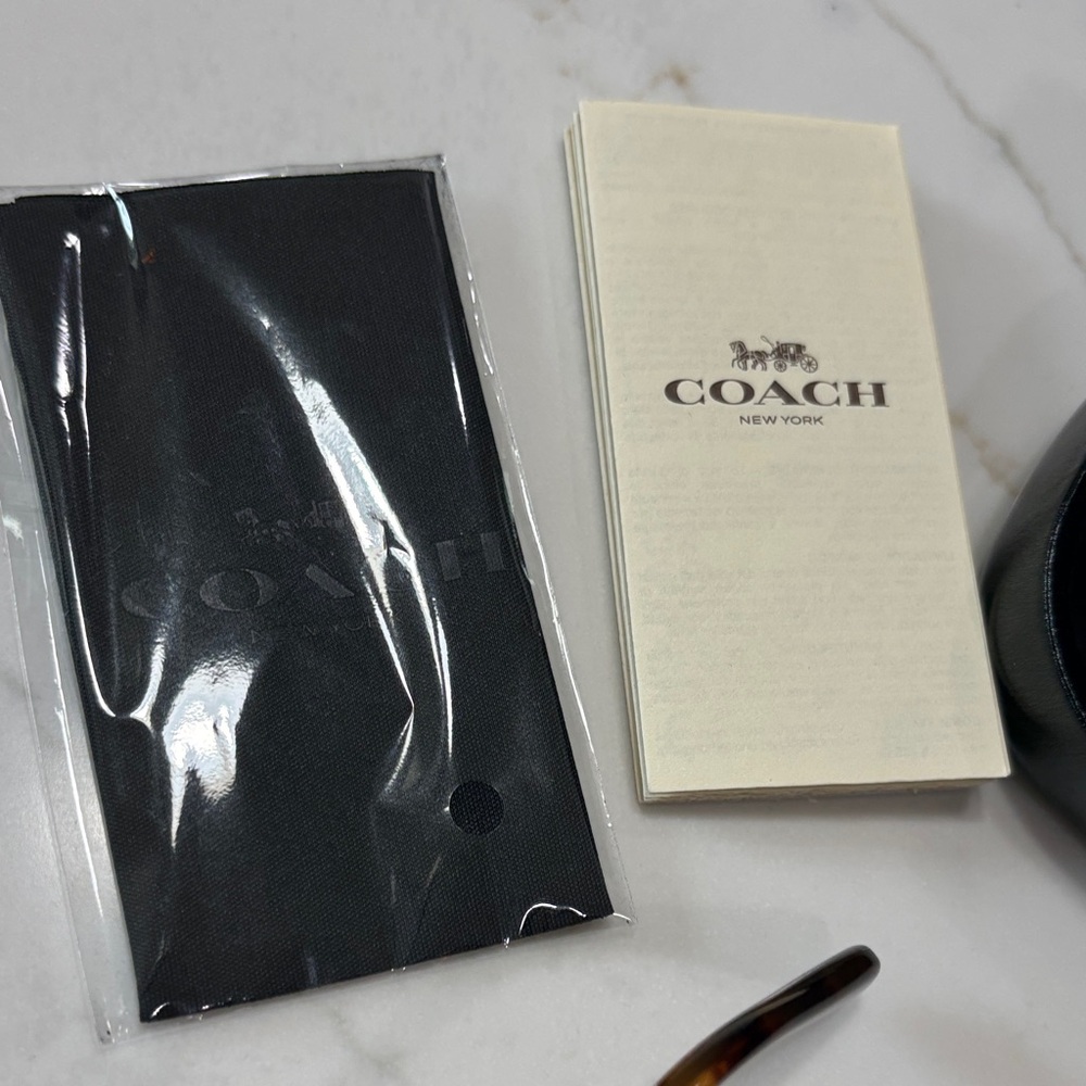 Coach Brown Tortoise Cat-Eye Sunglasses with Brown Gradient Lenses - Picture 9 of 14